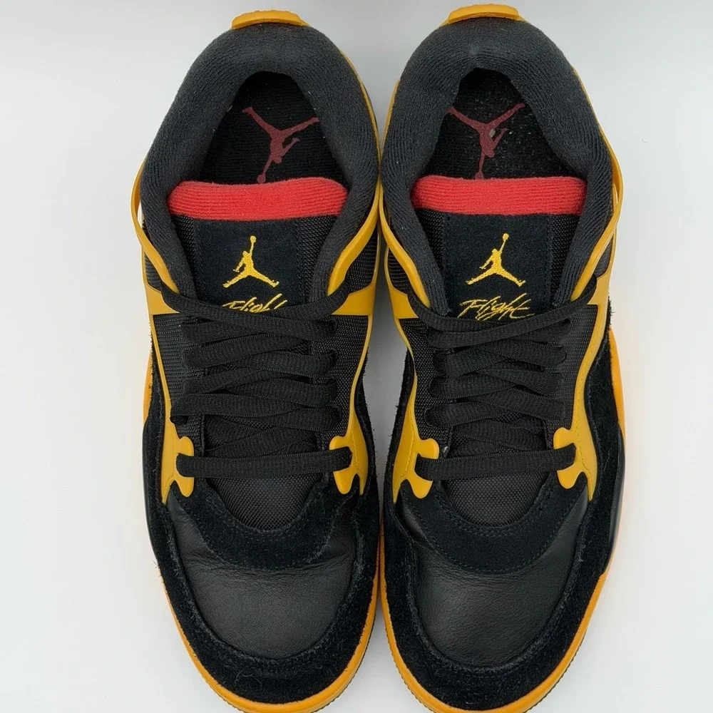 Nike Air Jordan 4 Retro RM Bruce Lee Black Del Sol Comet Red FQ7939-007 12M VNDS